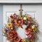Haute Decor Adapt Adjustable Length Wreath Hanger with Removable Icon (2-Pack - Antique Brass - Fleur de lis) - 2 Over The Door Metal Wreath Hooks